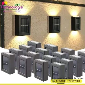 Pack de 2 Applique LED murale Solaire ( 2 pièces )