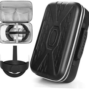 Étui de Transport pour Oculus Quest 2, Etui de Protection + K5 Sangle de Tête Réglable