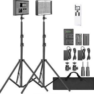 2 Packs Lampes Vidéo Bicolore Photographie en Studio