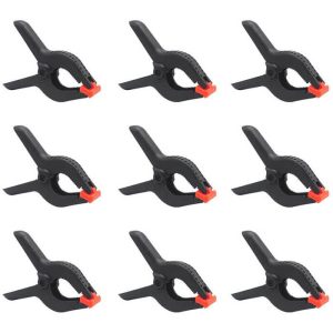 9 pcs 3,5 pouces Pinces Clips Universels pour Studio Papier Toile Mousseline Toile de Fond