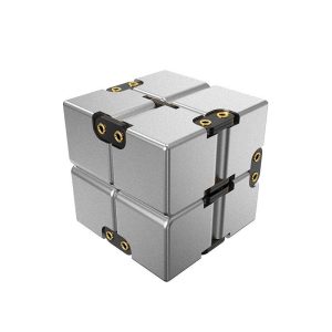 Cube infini antistress métal argent