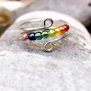 bague-anti-stress-bille-arc-en-ciel-argent.jpgv1697122818 Bague Anti-Stress Multicolore
