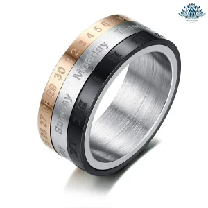 Bague anti-stress femme calendrier