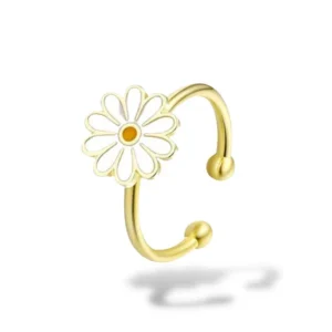 Bague rotative Marguerite anti-stress