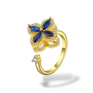 Bague Trèfle Rotative Galactique