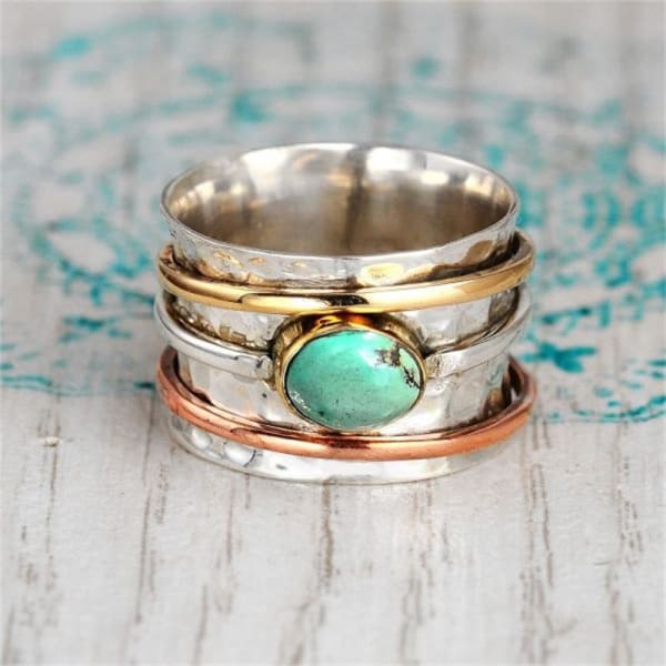 Bague Zen Argent Turquoise – Image 3