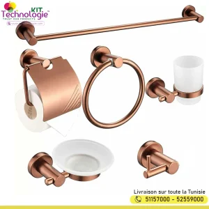 Kit SDB ( 6 pièces ) Bonze en Aluminium