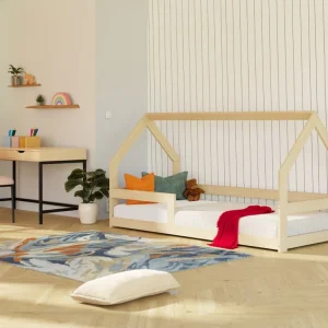 Lit Montessori Cabane SAFE avec 2 barrières