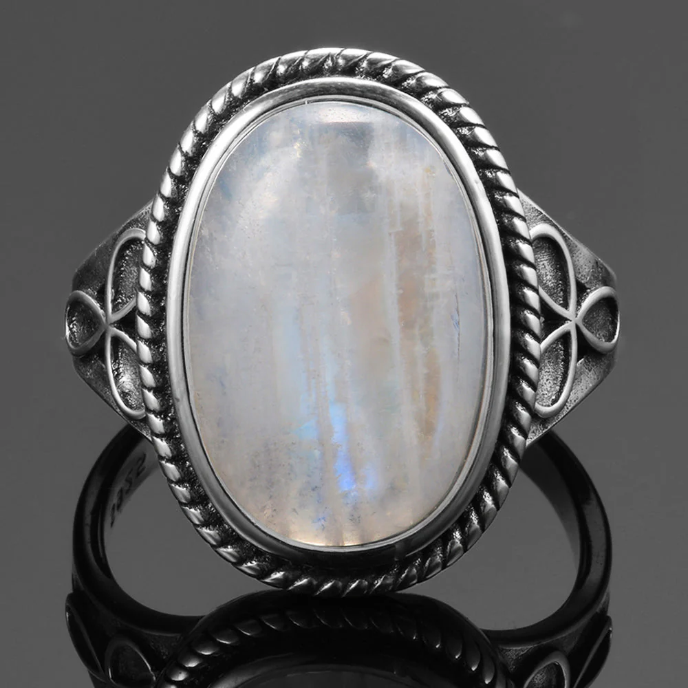 Bague Zen Pierre de Lune Argent – Image 2