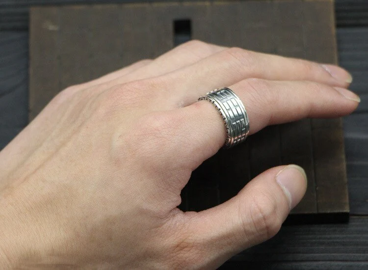 Bague Anti-Stress Chinoise Argent – Image 3