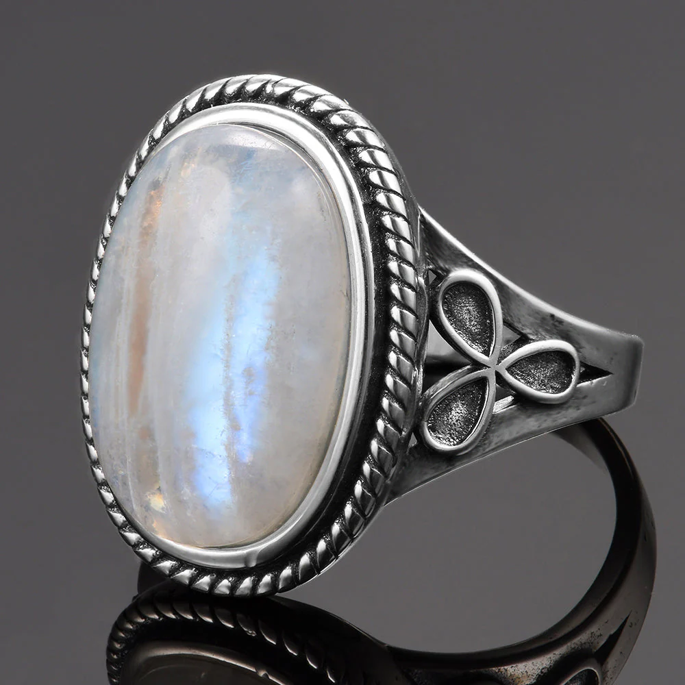 Bague Zen Pierre de Lune Argent – Image 3
